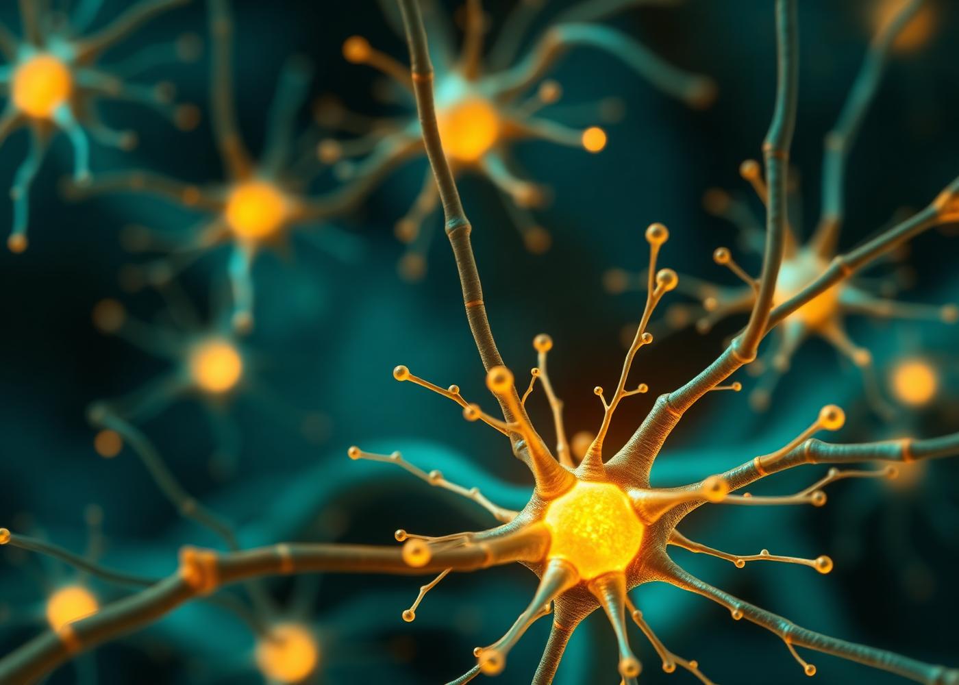 Neuronal network illustration for glioblastoma nanomedicine research